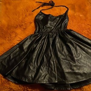 Black tie up dress